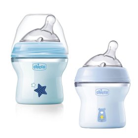 شیشه شیر طلقی نچرال فلینگ 150 میل رنگ آبی Chicco