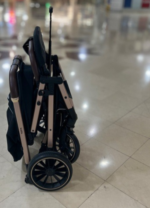 کالسکه کیدیلو دسته 2 طرفه 6530pro - ارسال فوری | ضمانت اصالت کالا 💯 - پارچه مشکی بدنه طلایی (مطابق تصویر) - تصویر 5